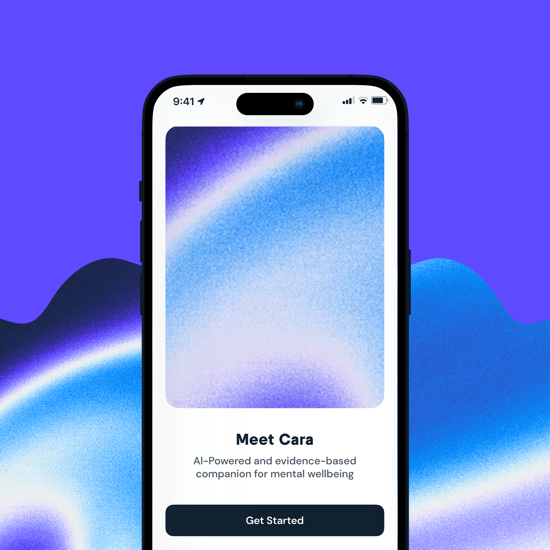 The Cara AI app home screen