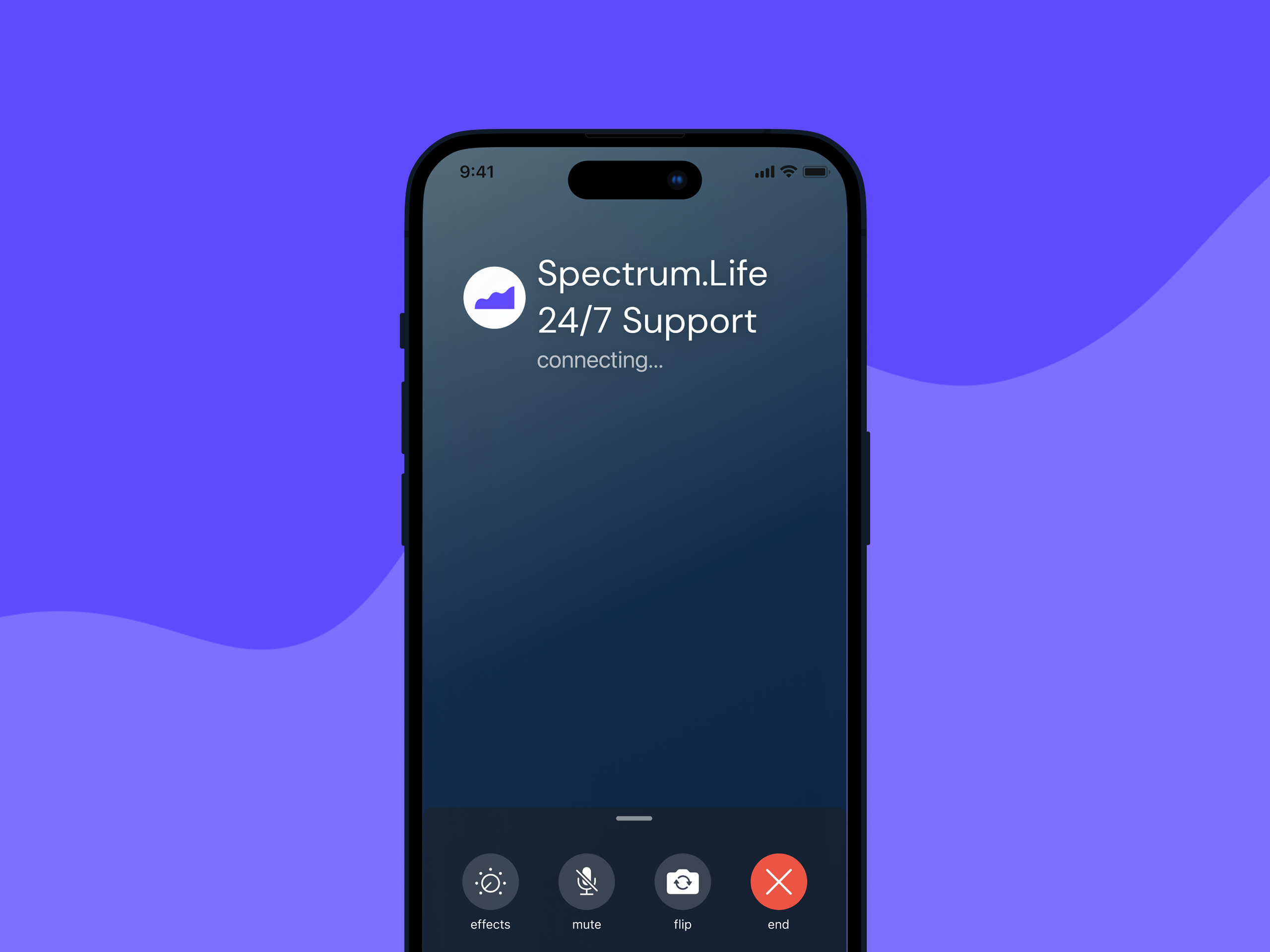 An app screen showing a call starting with Cara